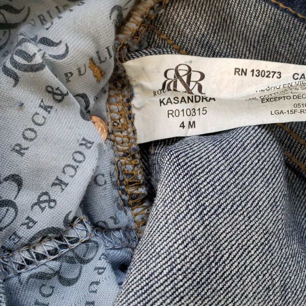 💙 ROCK & REPUBLIC BLUE JEANS PANTS SIZE 4 - Picture 12 of 14
